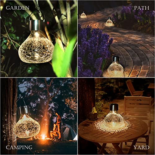 Ez Solar Lantern, 2 Pack Outdoor Lanterns Waterproof Hanging Solar Lights Table Patio Porch Garden Backyard Decor (Warm White) #TOP4