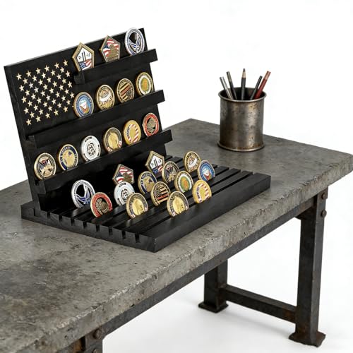 Cuadro para colgar medallas de madera, perfecto para decorar el salón de un coleccionista 8