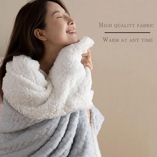 Vista 23 de Manta eléctrica ultra suave y cómoda con manta de cama de cierre automático, manta térmica de 7 capas