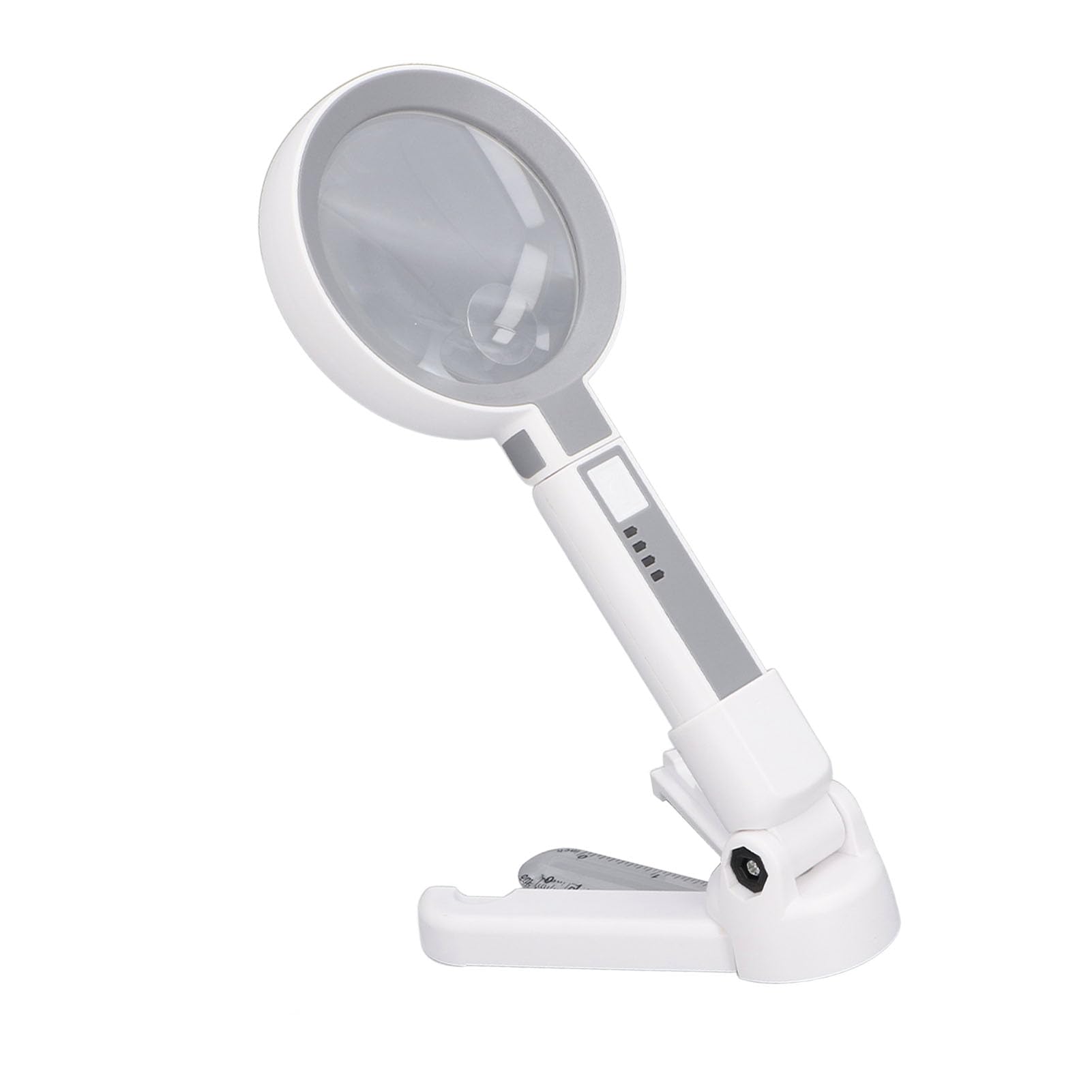 Magnifying Glass 5X 11X 18 LED Rechargeable 3 Brightness Levels Handheld Magnifier with Scale Folding Stand