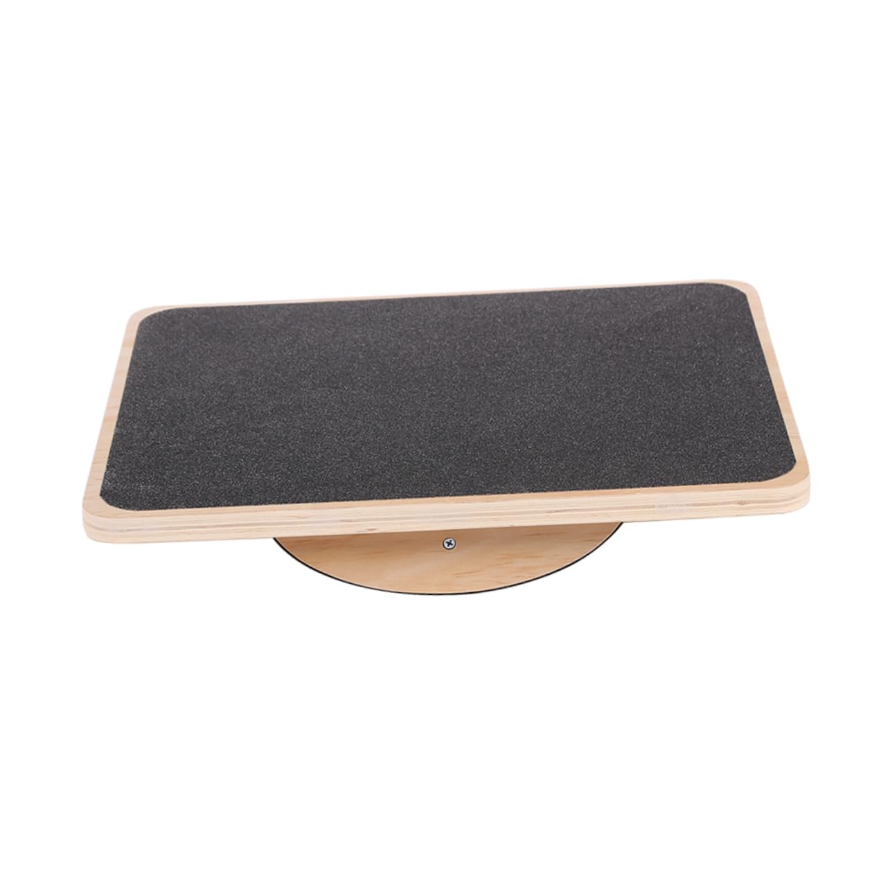 Abaodam Holzfarbe Wobbelboard Balancebrett Aus Holz Rutschfeste Stehplatte Wackelbrett Für Zuhause Balance-trainingsgerät Rechteckige Balanceplatte Fürs Büro