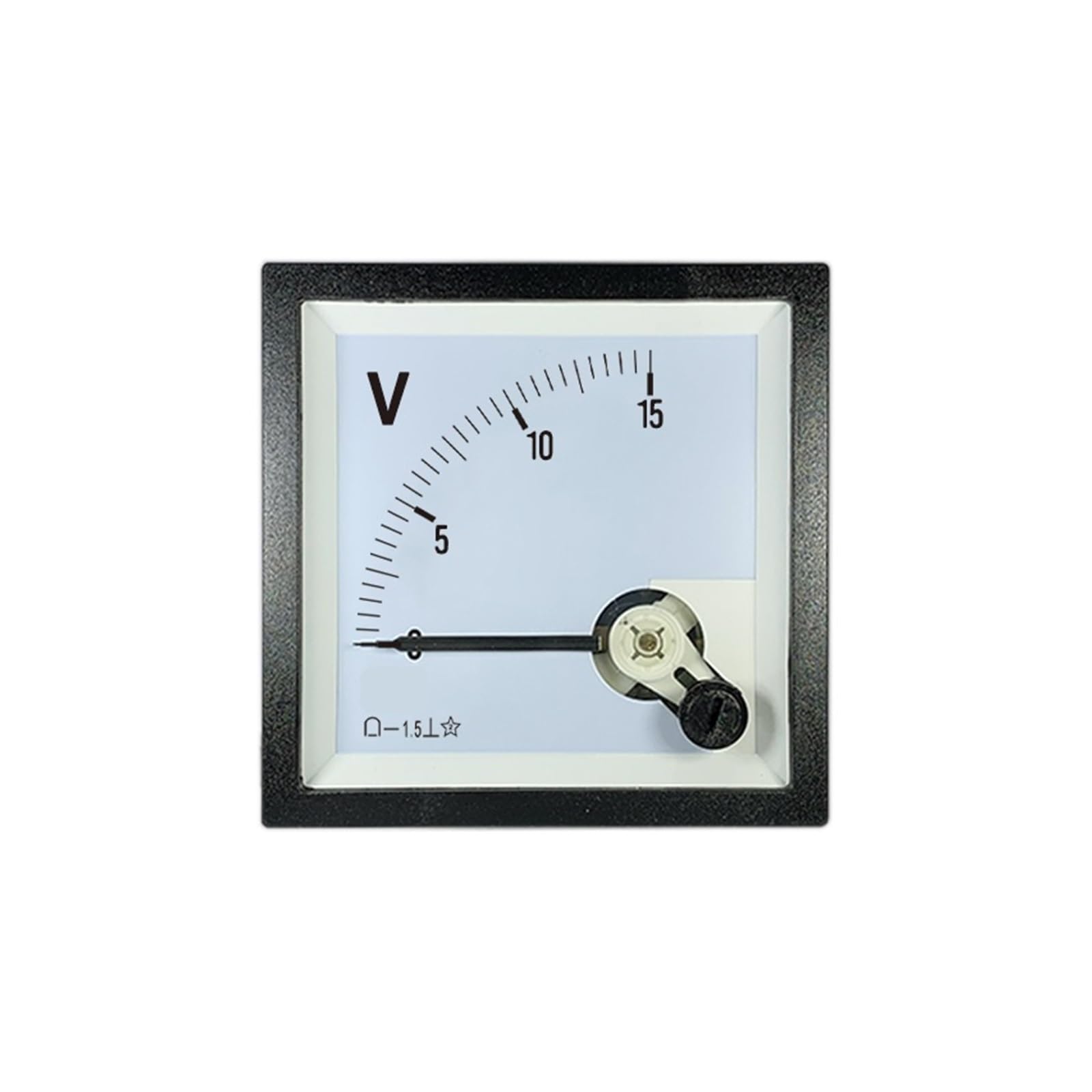 DEBLAN Voltímetro de CC CP72, medidor de Panel con Puntero de CC de 15 V para medición y monitoreo de Voltaje precisos
