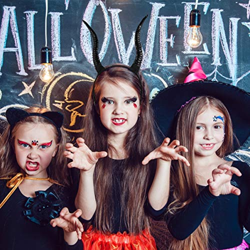 Beaupretty Halloween Horns Headband Gothic Simulation Horn Headband Devil Horns Hairband Cosplay Costume Horns Headpiece For Women Girls #TOP6