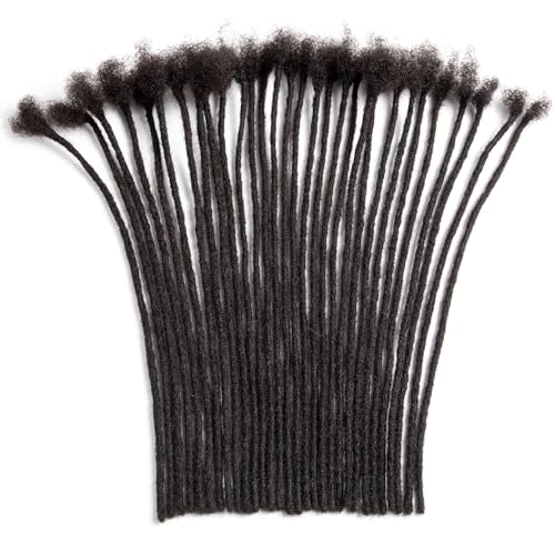 100% Human hair Dreadlocks Extensions 8 inch Afro Kinky 30 Strands 0.4cm Fashion Crochet Braiding Hair For Women by Originea (8 Inch - Image 2