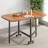 3 modes de pliage et gain de place. Cette petite table pliante peut être ajustée pour être entièrement ouverte, à moitié ouverte et entièrement pliée. Elle peut être utilisée comme table de salle à manger, bureau d'écriture et table console respectivement pour répondre à vos différents besoins. Lorsqu'il est entièrement plié, il peut être placé dans un coin sans prendre trop de place.