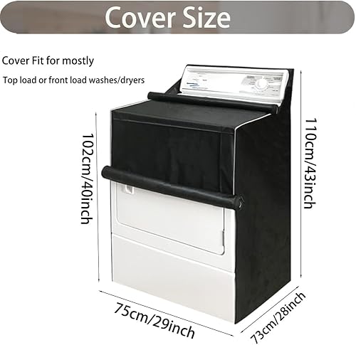 Miniatura 3 de MRPAPA Paquete de 2 fundas para lavadora y secadora, fundas para lavadora, impermeables, a prueba de polvo, cubierta de protección para secadora de