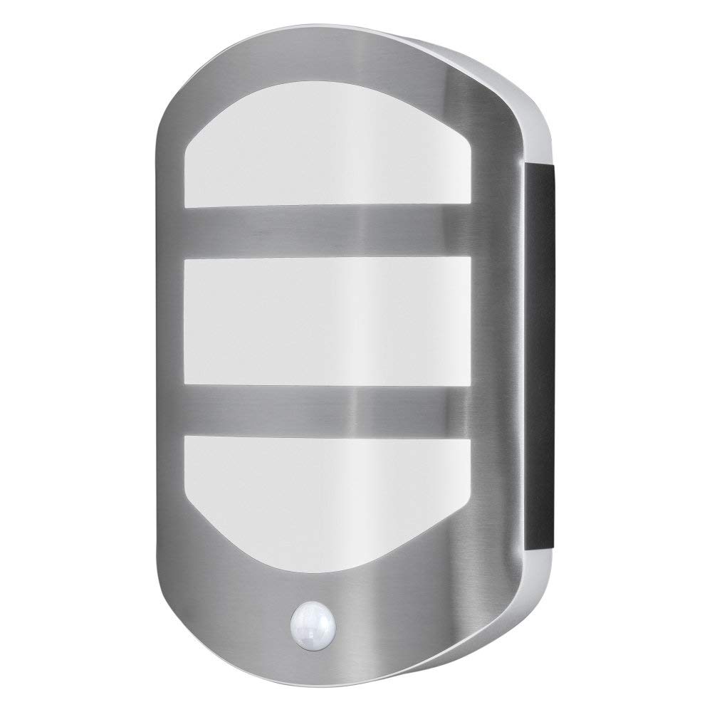 LEDVANCE Applique et plafonnier LED, luminaire design en optique plate pour extérieur avec détecteur de mouvement, blanc chaud (3000K), 13W, ENDURA STYLE PLATE WALL SENSOR