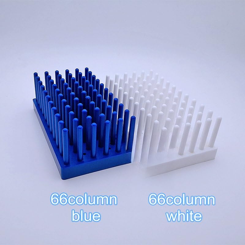 Gradilla de plástico reversible for tubos de ensayo de laboratorio(66column white)