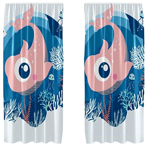 Rideaux occultants motif poisson pour bloquer la lumière du jour