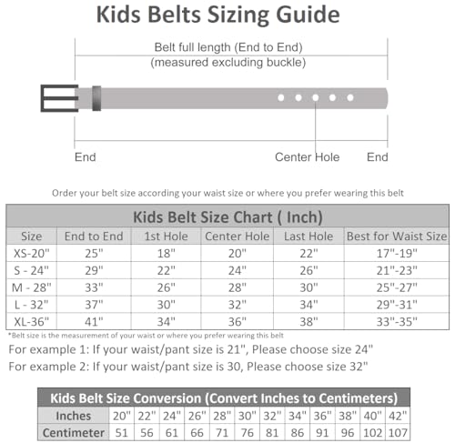 Cinturón de cuero resistente para niños con tachuelas punk rock 6
