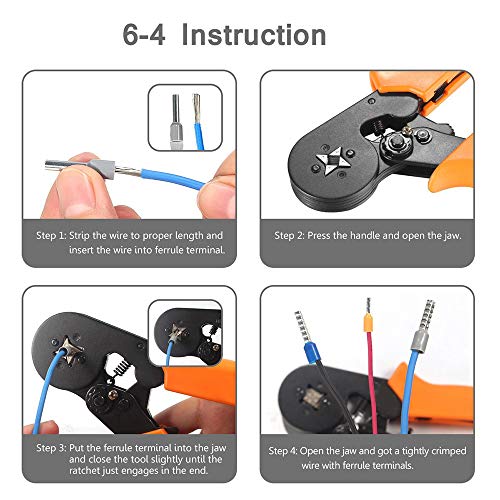 Kit de ferramentas de crimpagem de virola KKmoon com 800 peças, conjunto de terminais de alicate de