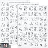 JAXICREY 156 Stück Stickvorlagen Wasserlöslich, 3 Blatt Sticken Vorlagen Stick Vorlagen Wasserlöslich Embroidery Pattern Stickmuster Stickvorlage Stickpapier Wasserlöslich für DIY Kleidung Rucksack
