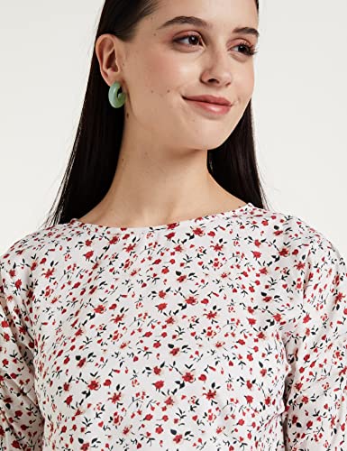 Image of TAGAS Women's Floral Puff Sleeves Western Top