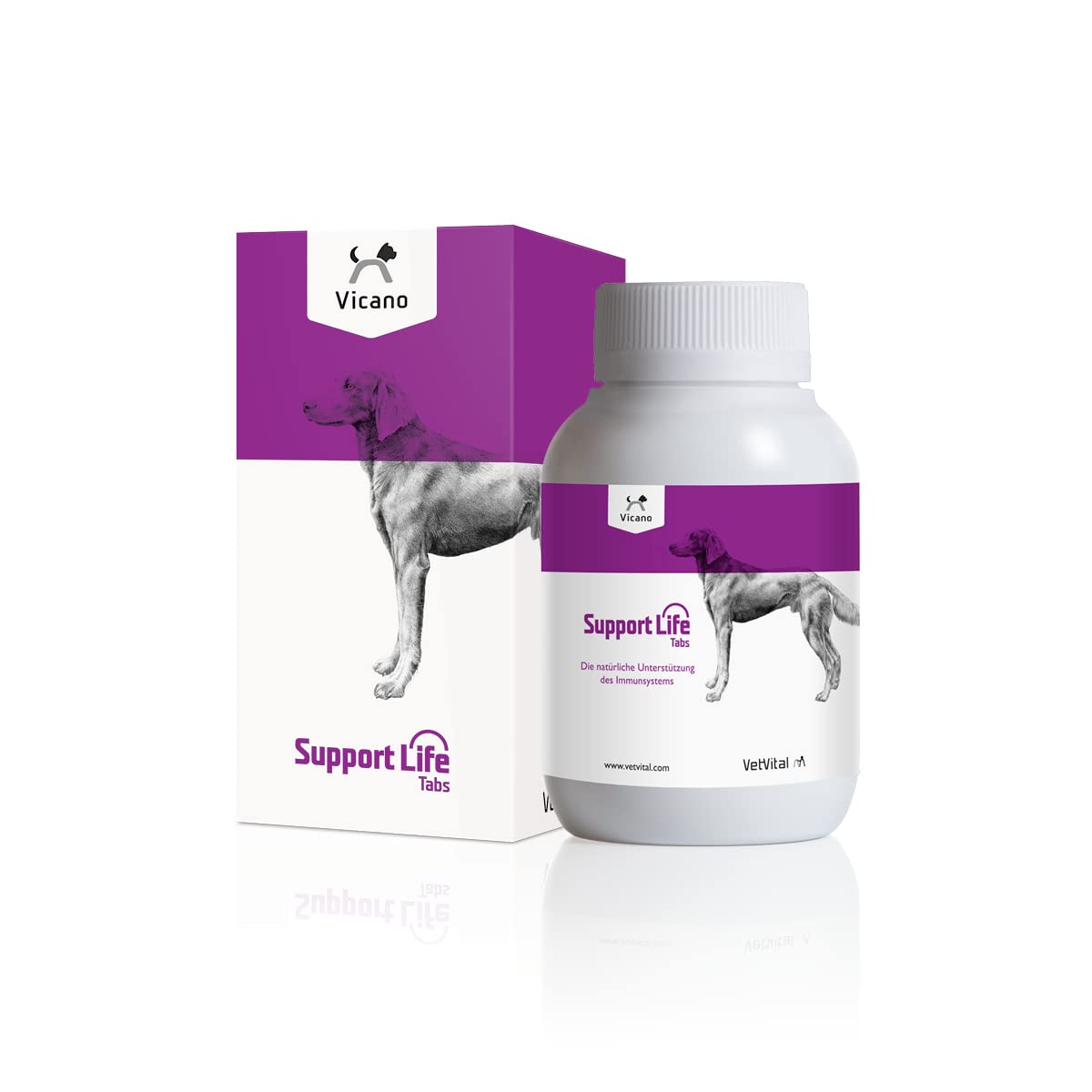 Vicano Support Life | 100 Tabletten | Ergänzungsfuttermittel für Hunde | Taigawurzel