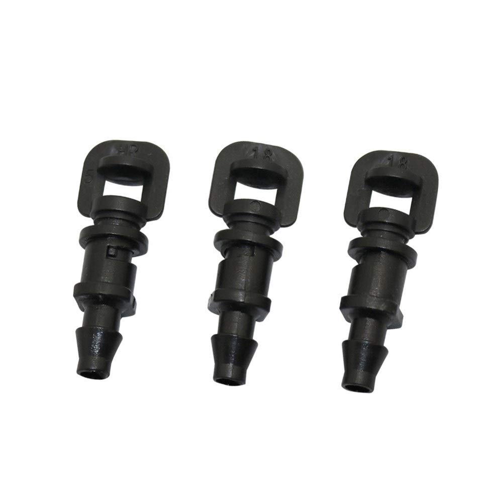Rociadores de riego de jardín G refractiva por microaspersión invernadero riego de frutas nebulización de riego Microjet nebulización Boquilla de púas conector 500 PC (Color : Black)