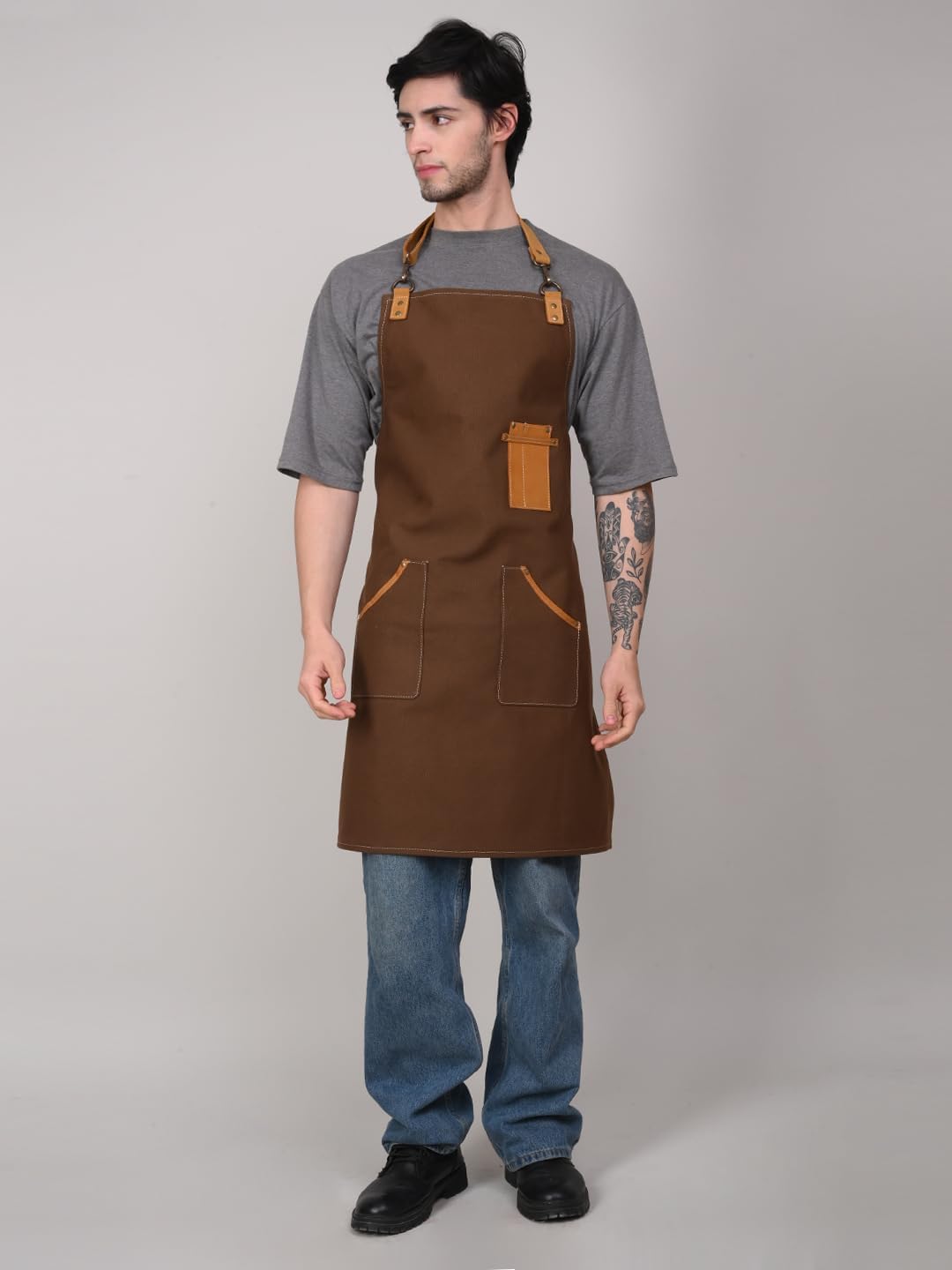 RABADA Heavy Duty Canvas Multipurpose Apron for Industrial & Commercial Use - Durable & Versatile Workwear for Factories, Warehouses, Wood Cutting, and More