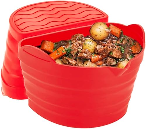 2 forros de silicona para olla de cocción lenta para olla de cocción lenta, forros para olla de cocción lenta reutilizables, bolsillos de barro,