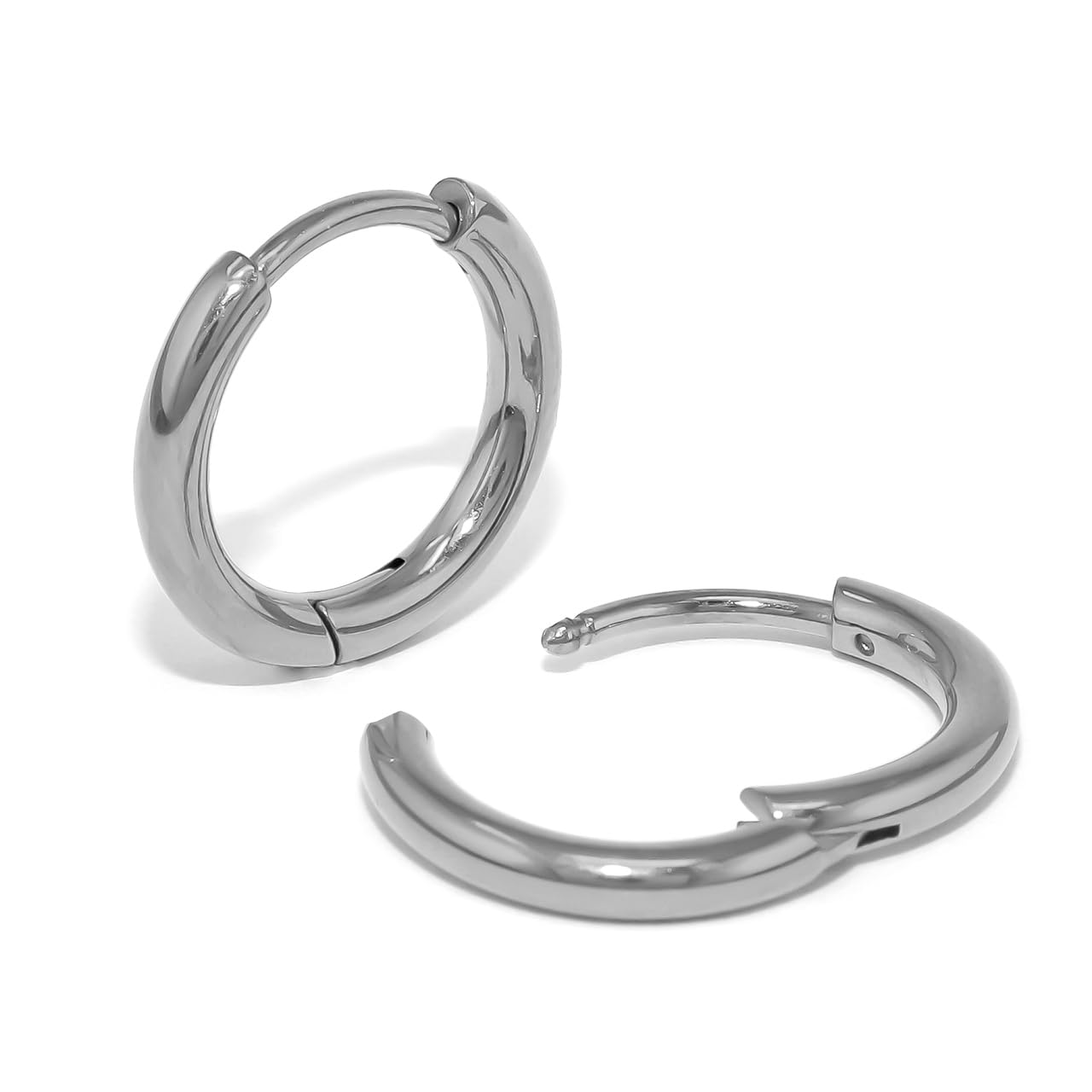 [凛りん] ピアス つけっぱなし フープ リング 金属アレルギー対応 ステンレス 両耳用 2個セット