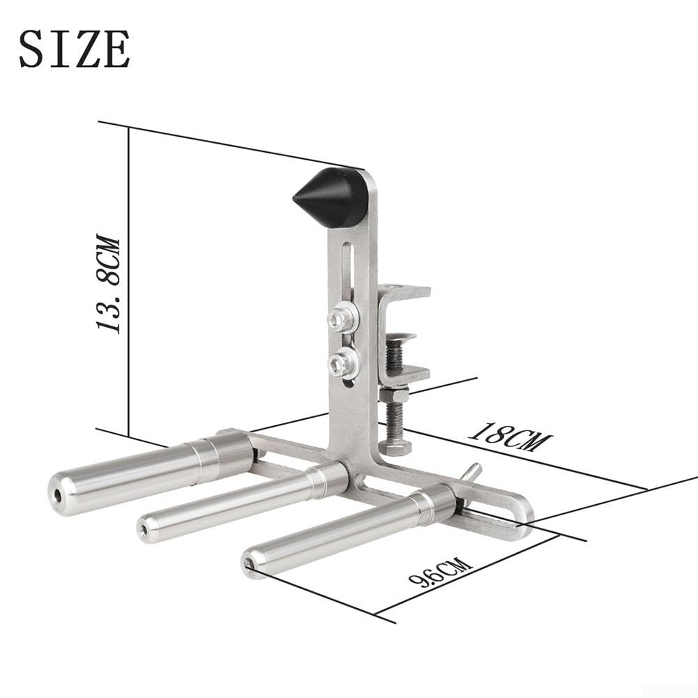Soporte de pulido para tubos de trompeta y trombón, ancho ajustable con construcción de acero para uso de reparación