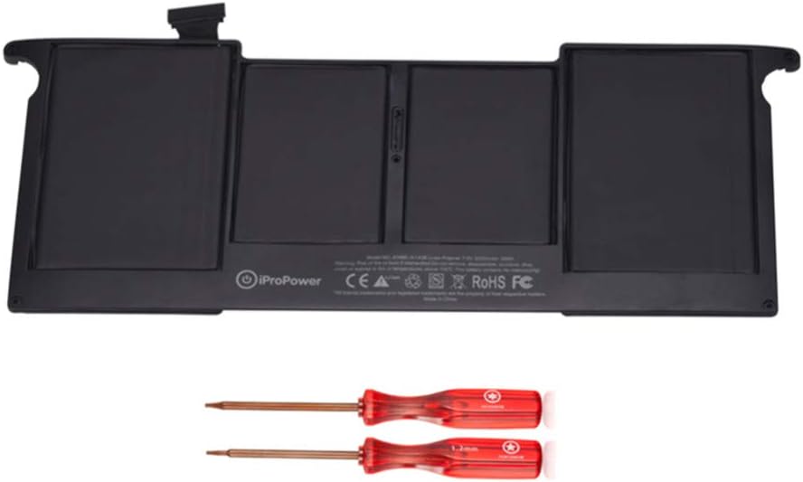 A1406 A1495 Laptop Battery Compatible with MacBook Air A1465 A1370 11'' inch (Mid2011 2012 2013 Early2014 2015 Version) High Capacity Replacement Battery[5200mAh 7.6V 39Wh]