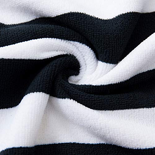 Novforth Oversized Beach Towel 41X73Inch Extra Large Microfiber Striped Sand Free Pool And Swim Towels Quick Dry For Adults And Kids Super Absorbent #TOP6
