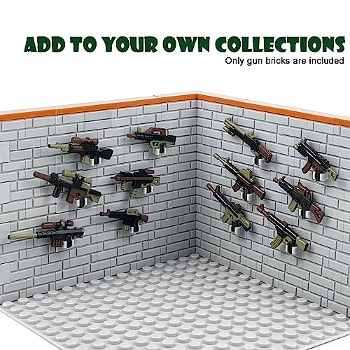 Custom Military Guns Pack, Army Weapons and Accessories Toy Set SWAT Building Blocks Equipment Gear Set Pieces and Parts Compatible with Figure of Major Brand