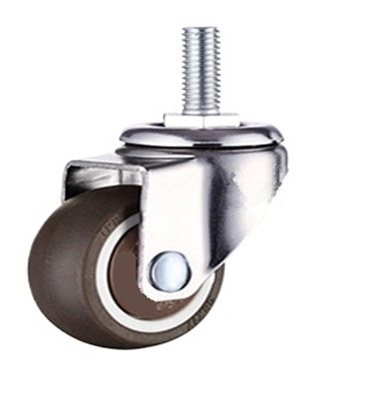 MXXDMOPD 1PCS 1/1.25/1.5/2 inch Furniture casters Rubber Swivel Caster Trolley with Brake(D,1.0 inch)