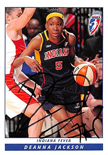 Sports Memorabilia Autograph Warehouse 249405 Deanna Jackson Autographed Basketball Card - Indiana Fever 2005 WNBA Enterprises - No. 61