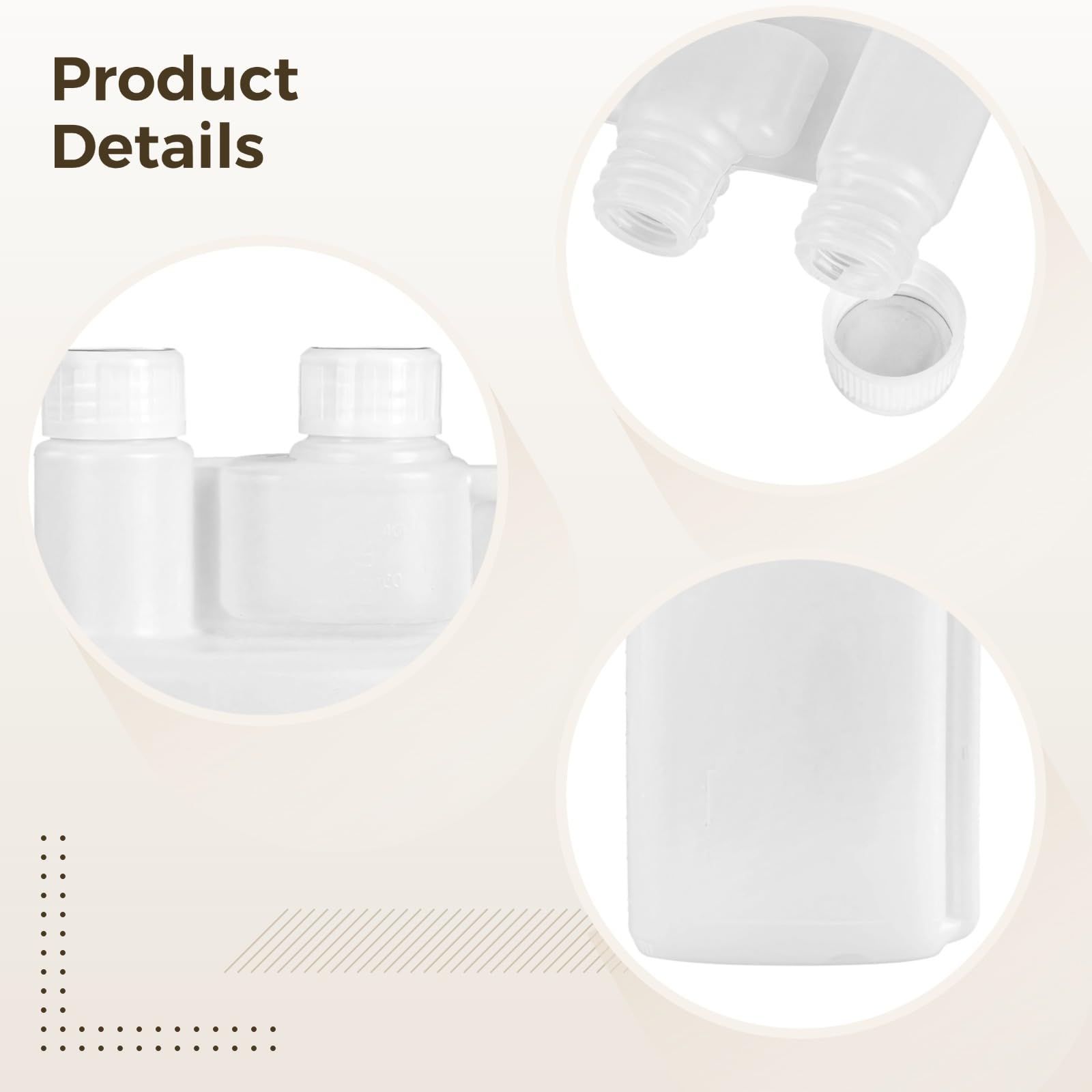 12 Stück Doppelhalsflaschen, 480 ml + 28 ml, Kunststoff-Messflaschen, perfekt für Outdoor-Aktivitäten