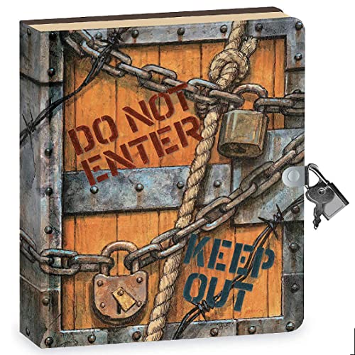 Peaceable Kingdom Keep Out 6.25 Lock and Key Lined Page Diary for Kids