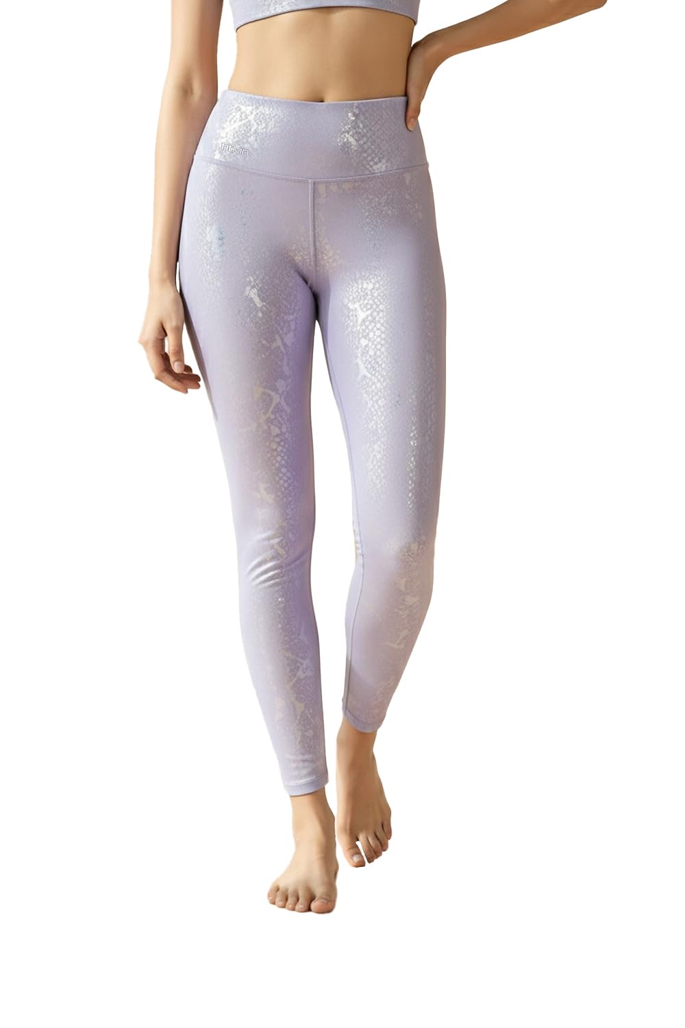 fitkin Luxe Shine Women’s Snakeskin Texture High Waist Gym Tights – 4 Way Stretch Moisture Wicking Workout Leggings for Yoga, Training & Athleisure-picture-36