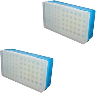 2Pcs Acrylic Test Tube Holder Rack,Centrifuge Tube Holder,Plastic Stand for Labortory Holder 54Well White,Aicosineg