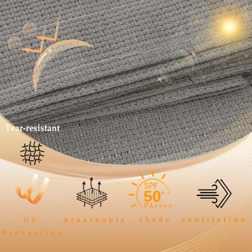 Brise-vue balcon anti-UV et résistant aux intempéries gris - 5