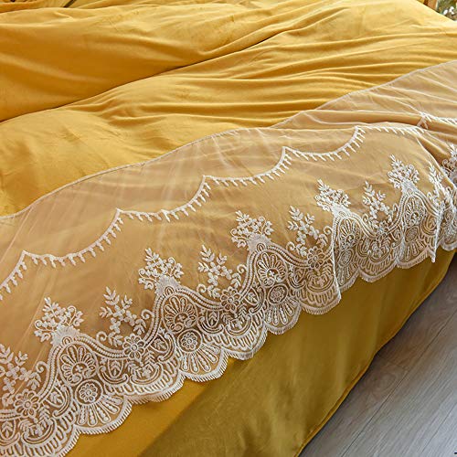 Ensemble de housses de couette double king size drap plat violet - 4