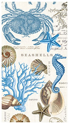 Michel Design Works 15-Count 3-Ply Paper Hostess Napkins, Seashore