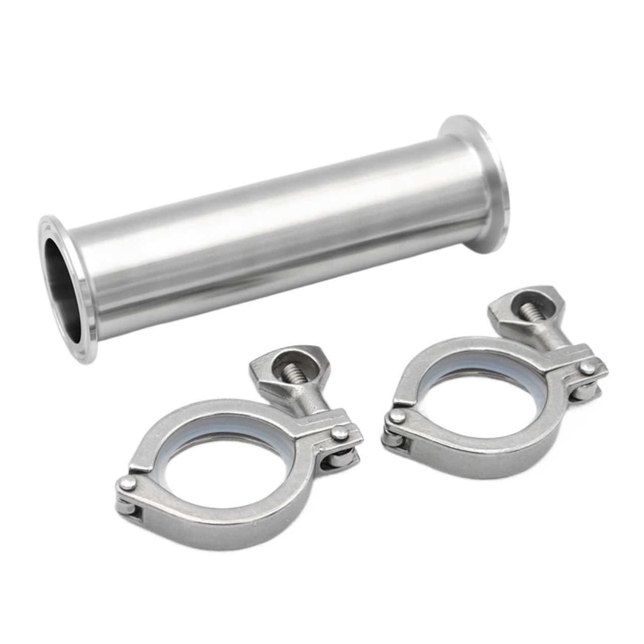 Liuch 1 Pipex2x2 43-300Mm 304Ss Sanitary Tube, Od 19/25/38/51Mm Tri-Clamp Ferrule(,Od25 X Ferrule50.5_length 300Mm)