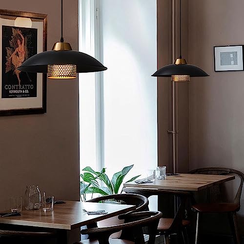 Lustre en fer suspension de plafond luminaire E27 style rétro - 4