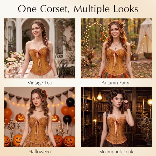 Image of frawirshau Women's Overbust Costume Corset Renaissance Victorian