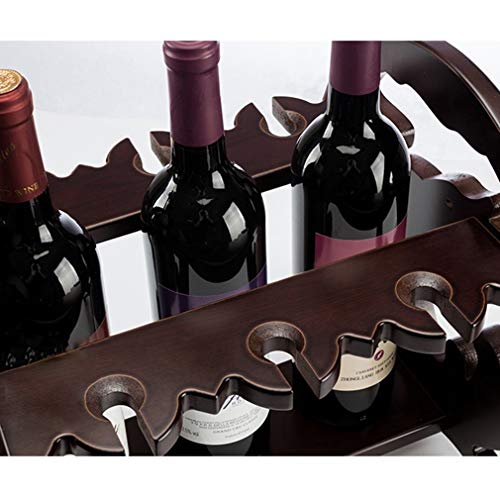 Soporte para botellas de vino de madera maciza 33x27x28cm miniatura 7
