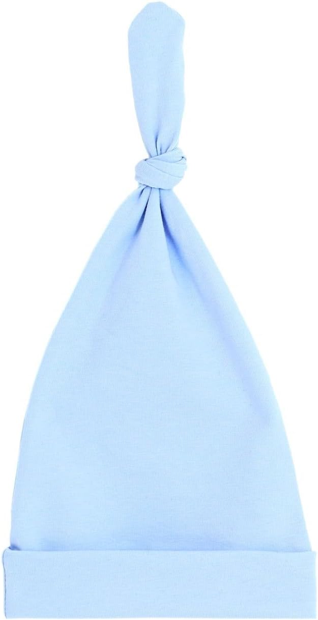 Newborn Baby Hat 0–6 Months – Soft Cotton Baby Beanie with Knotted Top, Infant Hospital Hat for Baby Girls & Boys (1 Pack)