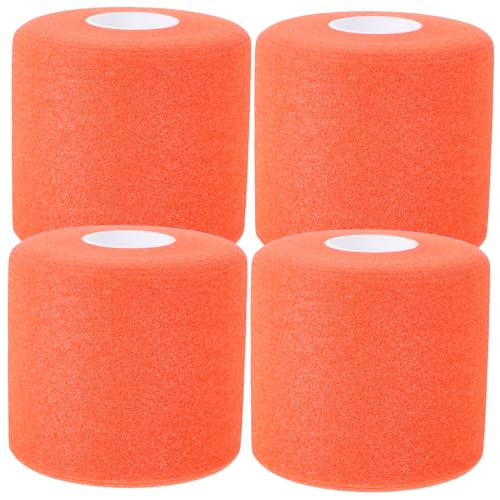 BRIGHTFUFU 4 Rolls Sports Wrap Bandages Elastic Bandage Tape for Ankle Wrist and Knee Flexible Cuttable Breathable Skin Protective Outdoor Athletic Wrap