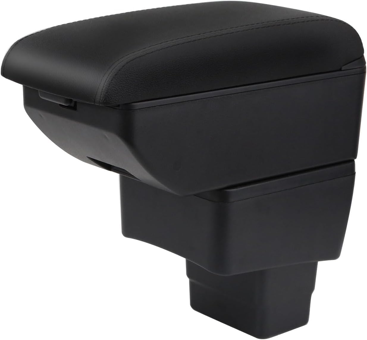 Armrest for Toyota Yaris iA Sedan 2017 2018 Dual Layer Car Center Console Storage Arm Rest With Cup Holder Founction Custom Fit Black Stitches