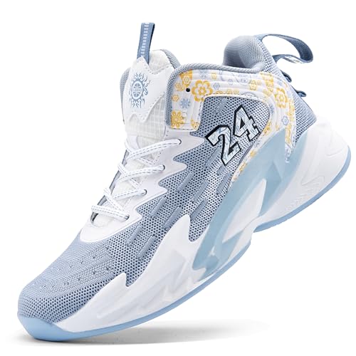 Image of Men's Basketball Shoes Fashionable Breathable Anti Slip Sports Shoes Outdoor Running Fitness Training Shoes