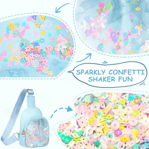 Image of Custom Birthday Gifts Easter Basket Stuffers for Toddler Little Girls Preschool Kindergarten Kids Girl 2-6 Blue Purse Sling Bag, Fashion Spring Break Essentials Vacation Accessories Initial Letter M