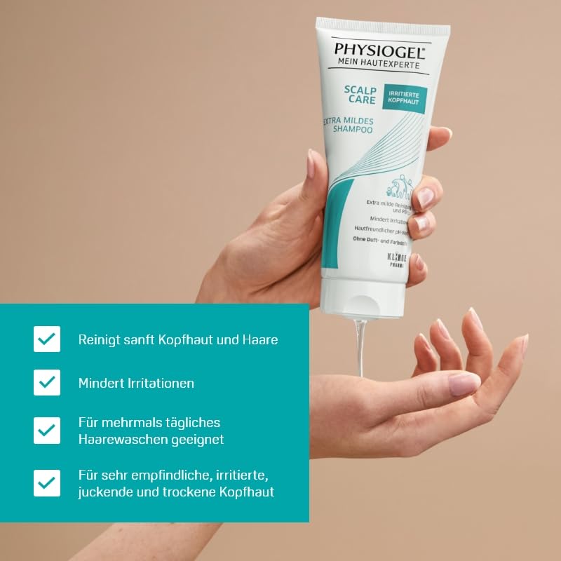 PHYSIOGEL Scalp Care Extra mildes Shampoo 200 ml - Kids Edition - milde Reinigung und Pflege für irritierte, gereizte, trockene Kopfhaut - Irritationen minderndes Feuchtigkeitsshampoo