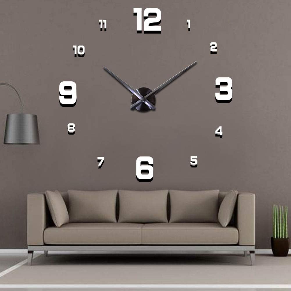 Zegar ścienny Kij na zegarze ściennym Nowoczesny design Duży zegar ścienny 3D DIY Zegary kwarcowe Modne zegarki Akrylowe naklejki na lusterka Salon Wystrój domu Horloge (Kolor: czerwony 3, rozmiar: 47