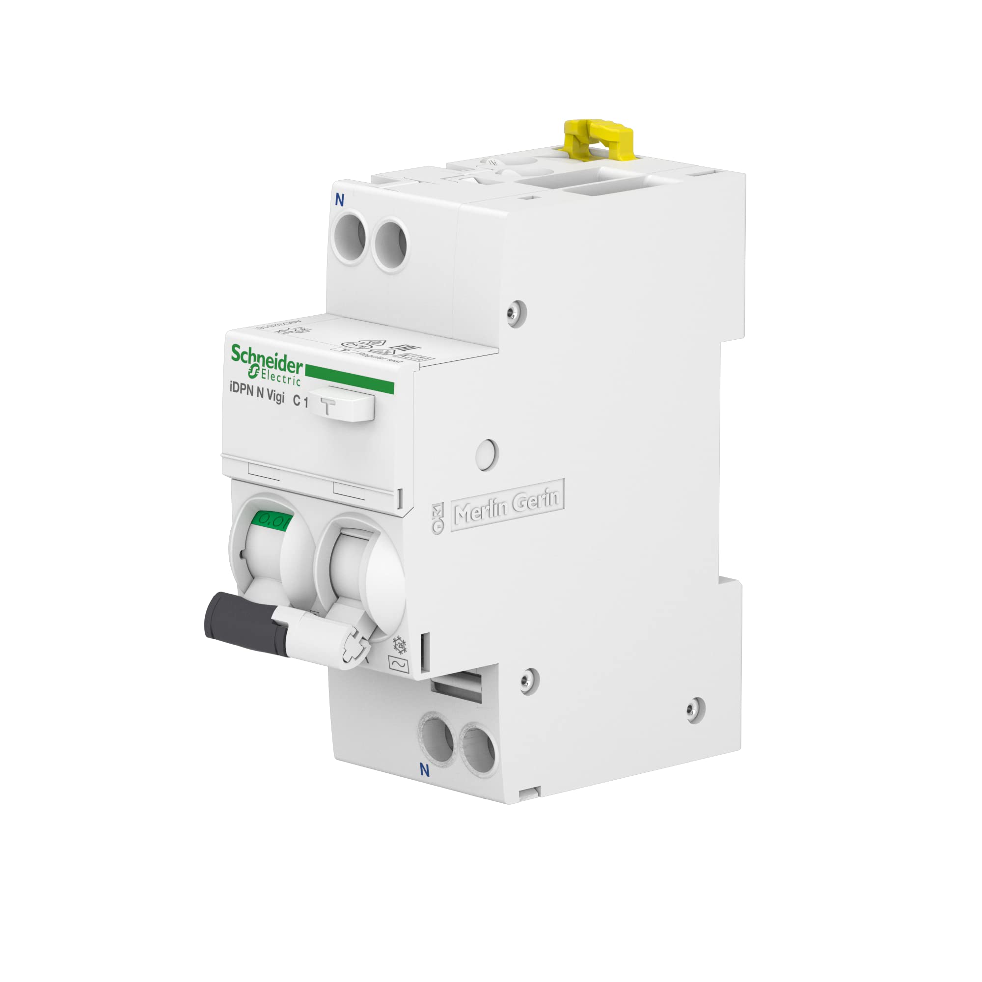 Schneider Electric IDPN Vigi 1P corta circuito - Corta circuitos (16 A, 36 mm, 73 mm, 85 mm, Blanco, -25 - 60 °C)