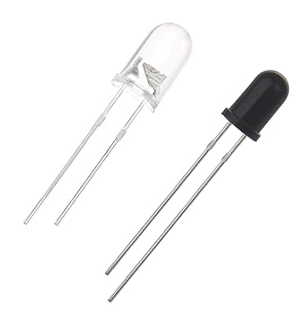 TRUSTECH 10pair 5mm 940nm 10pcs IR Receiver + 10pcs IR Emitter Transmitter LED Diode Lights Clear Infrared DC 1.2V 30mA for DIY Projects