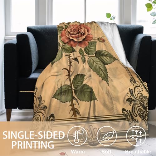 Western Cowboy Blanket Lightweight Blankets Gifts for Women Flannel Throw with Black Hat, Boot and Rope Printed for Sofa, Bed, Travel, Picnic, Camping, Office, Rustic Decor Throws 60x50 Inch - Image 6