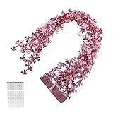 TOPBATHY Tauben Fransen Vorhang 1X2m aus Weichem Material Lichtdurchlässiger Hochzeitshintergrund mit Friedenstauben Motiv Verstellbarer Lametta Banner für Babyparty und Rustikale